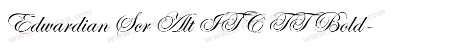 Edwardian Scr Alt ITC TT Bold字体转换